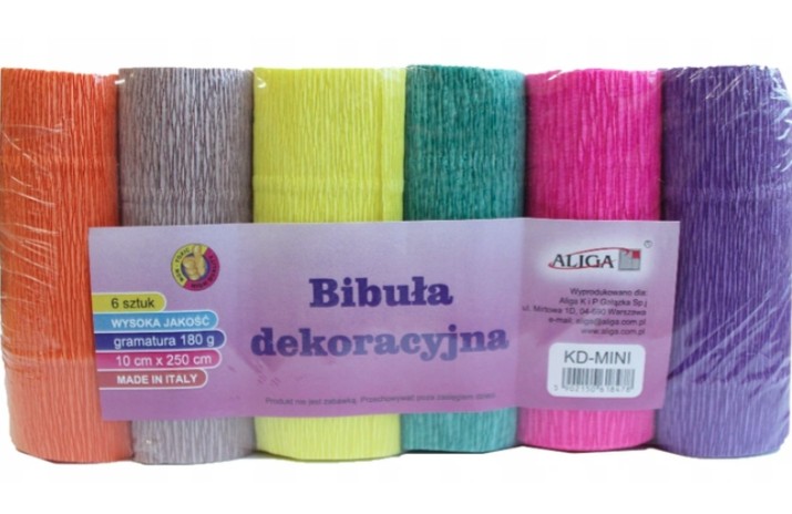 Krepina mix kolorów 6 kol. KD-MINI Aliga